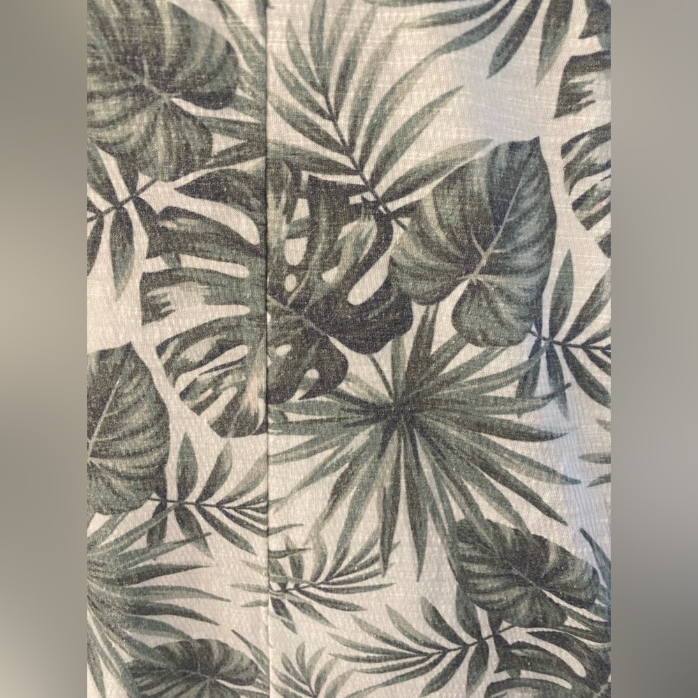 Kismet Tropical Monstera Palm Mini Sundress M | Beachy Tie Strap Summer  Resort - Picture 4 of 8